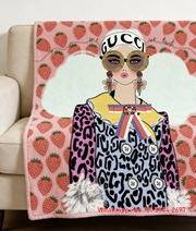 Gucci Strawberry Dream Throw Blankets IMG_2947